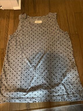 Current/Elliott Gray Polka Dot Tank Top
